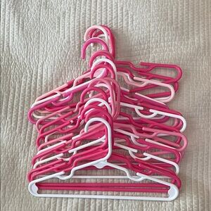Set of Pink and White Hangers